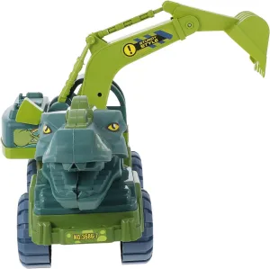 1 Set Dinosaur Excavator for Cartoon Pull Back Car Plaything Engaging Sliding for Imaginative Play for Young