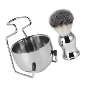 1 Set Men Shaving Brush with Shaving Mug and Brush Stand Durable Shave Kit for Comfortable and Effortless Grooming Experience