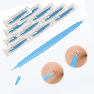 10 Pack of Disposable Sterile Acne Remover Tools Safe Pimple Popper Tool Aseptic Blackhead Remover Tools Sanitary Comedone Extractor Tool Pimple Extractor Tool