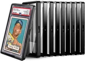 (10-Pack) SellCCG PSA Slab Case Graded Card Guard PSA, TAG & CGC Metal Magnetic UV Protection Glass Display Bumper Box Protector