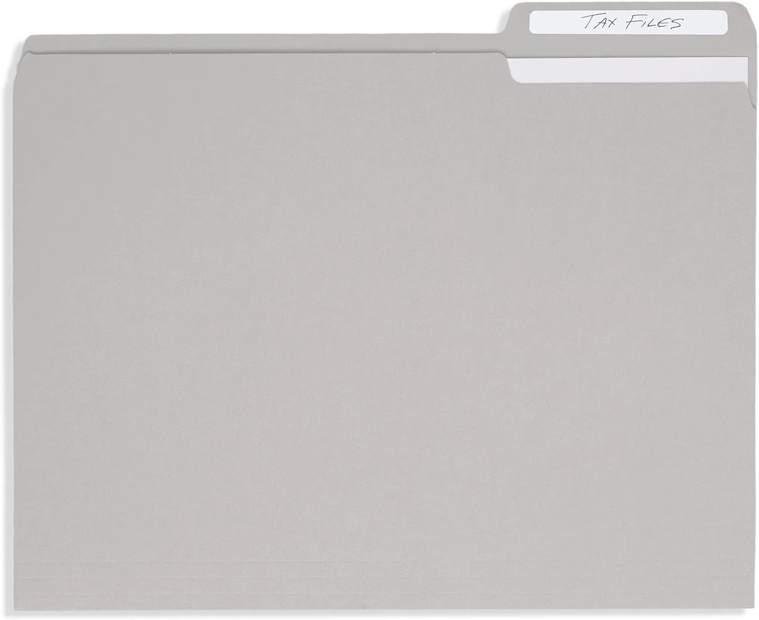 100 Blue Summit Supplies Gray File Folders Letter Size - Durable 11pt Grey Folders, 1/3 Cut 3 Tabs Gray Folders, Holds Letter Size Documents