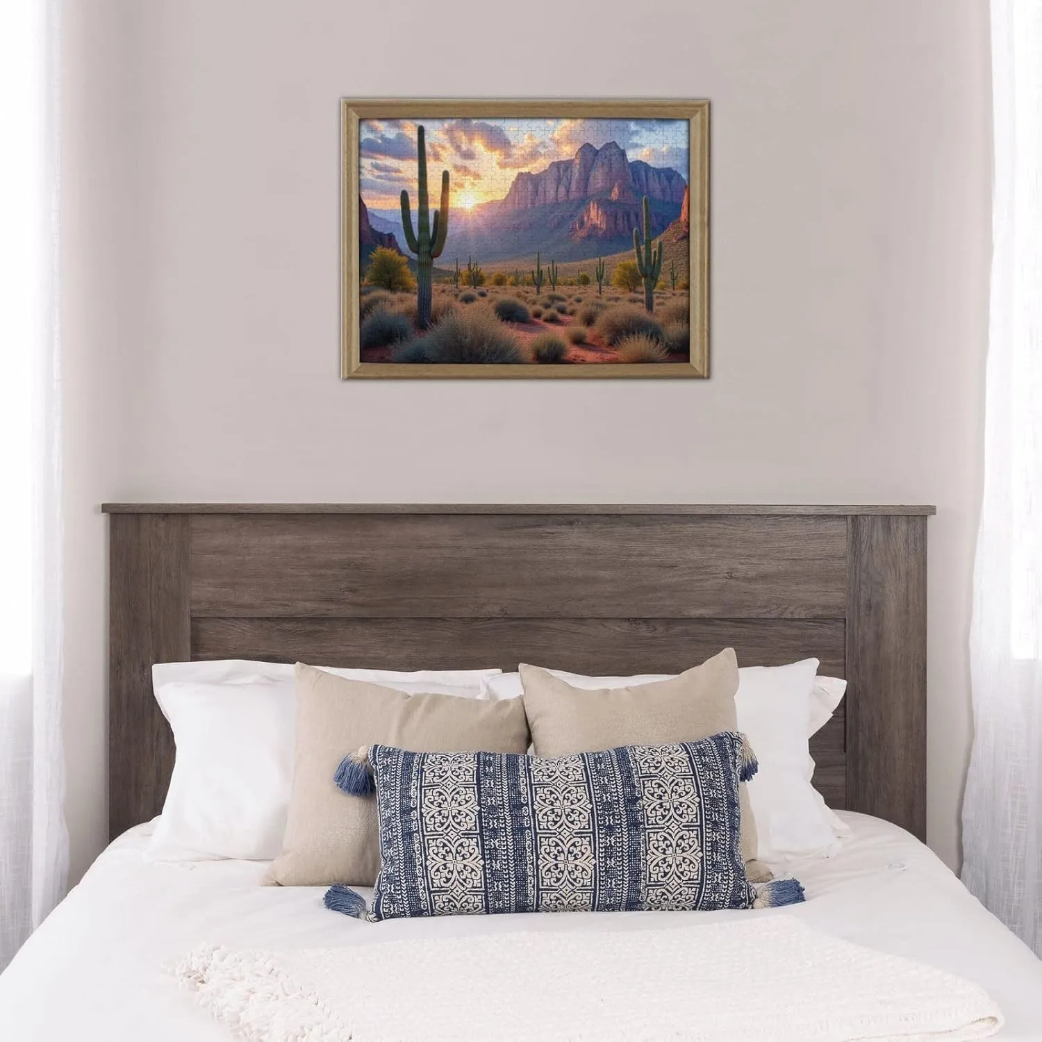 1000 Piece Adult Jigsaw Puzzle Desert Sunset Landscape Challenging & Relaxing Cactus Puzzle for Adults Home Décor Fun Activity & Unique Gift Idea