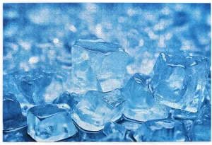 1000 Piece Jigsaw Puzzle for Adults Personalized Picture Puzzle Blue ice Cube Background Customized Wooden Puzzle for Family, Birthday, Wedding, Game Nights Gifts, 29.5"x19.7"