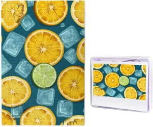 1000 Piece Jigsaw Puzzle for Adults Personalized Picture Puzzle Ice Cubes and Lemon Customized Wooden Puzzle for Family, Birthday, Wedding, Game Nights Gifts, 19.7"x29.5"
