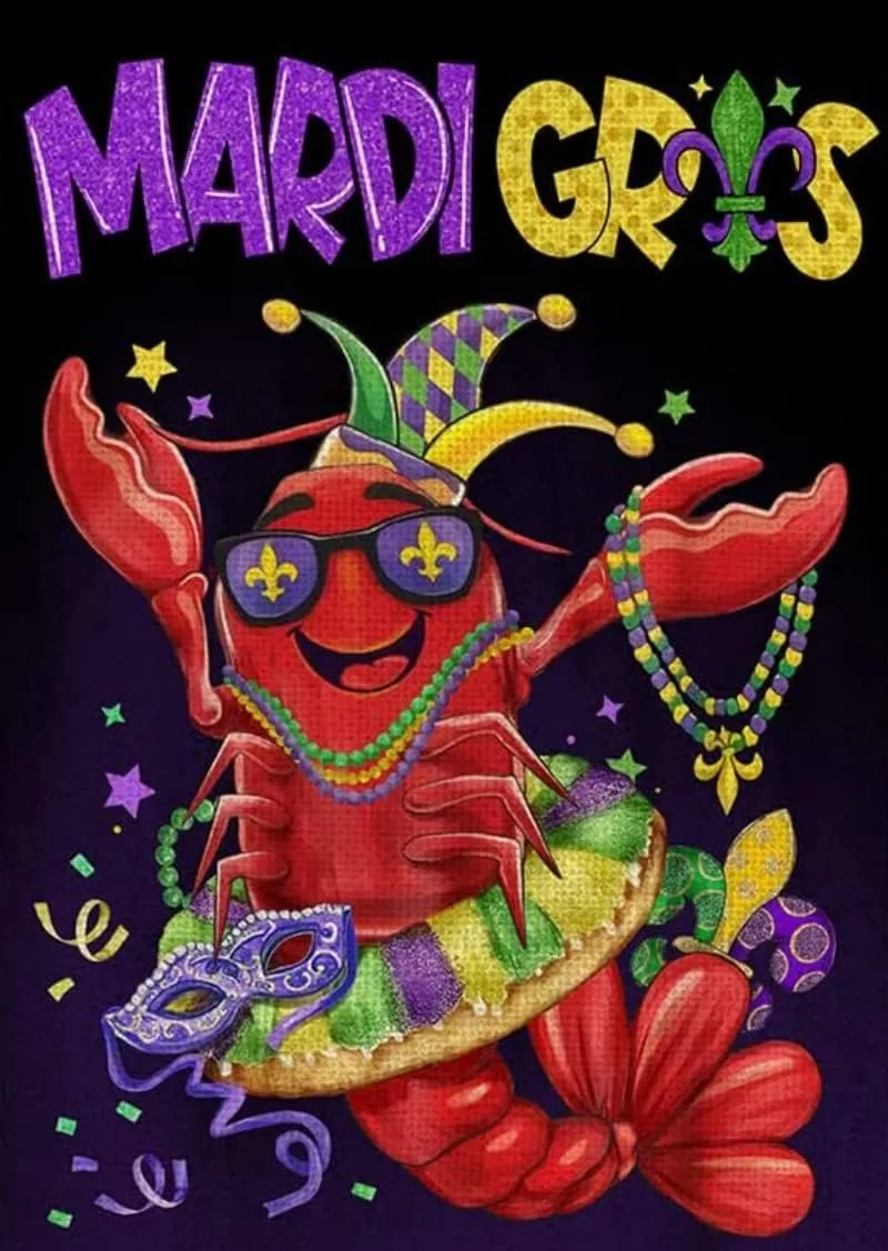 1000 Piece Jigsaw Puzzles,Mardi Crawfish New Orleans Carnival Celebration Jigsaw Puzzles Home Decor Educational Games Large Puzzle Game Toys Gift