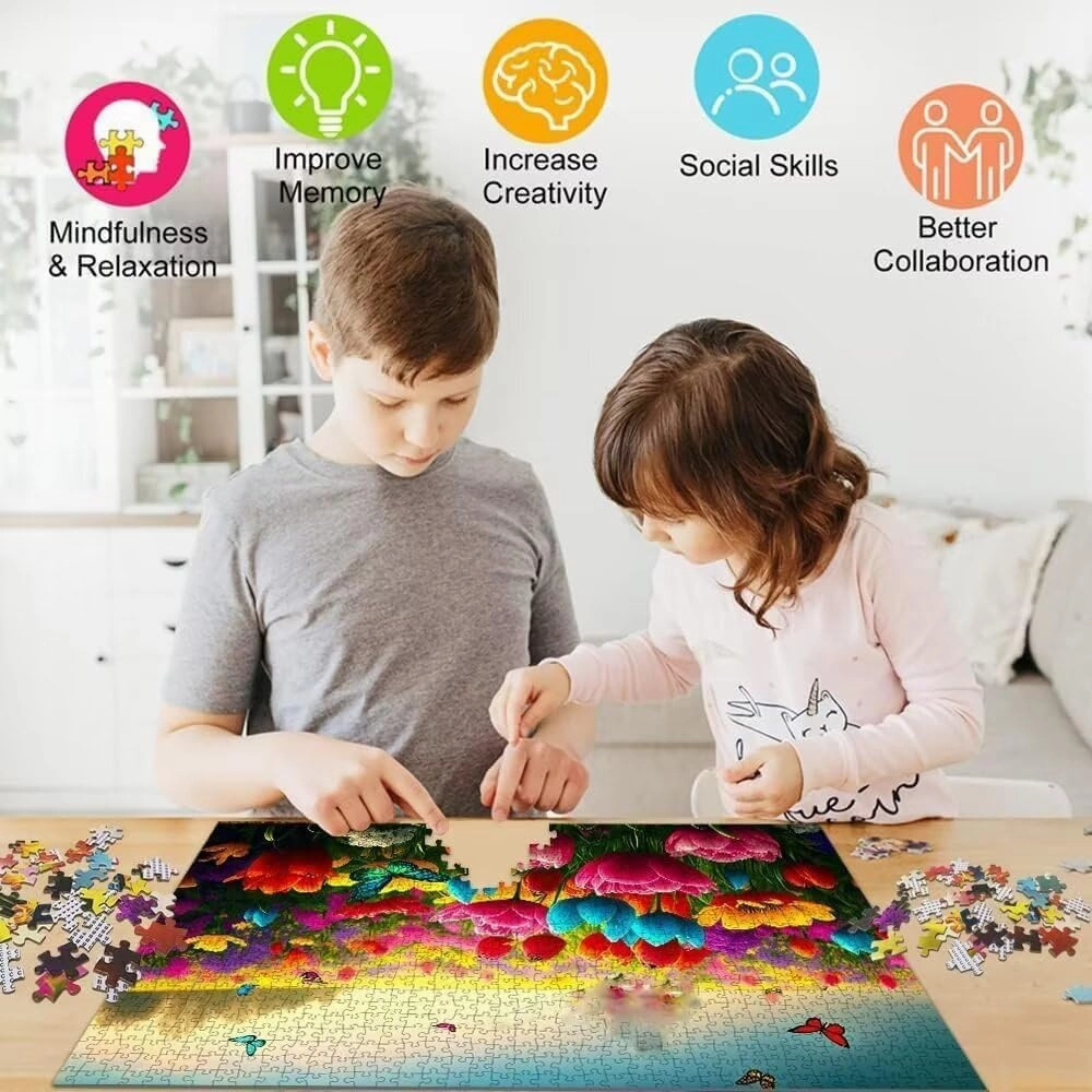 1000 Piece Jigsaw Puzzle for Adults Skateboarding Dog in City Sunset Challenging and Joyful Puzzle Game for Dog Lovers Wall Decor Gift Family Game Night Fun
