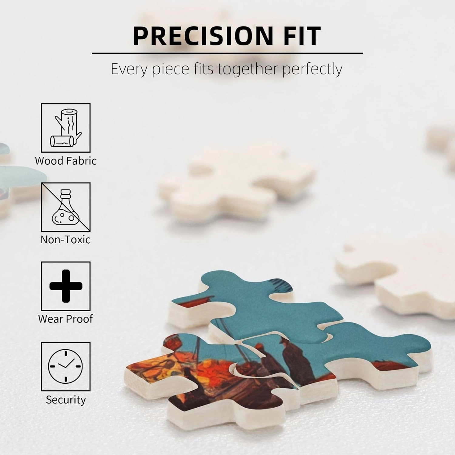1000 Piece Wooden Jigsaw for Adults,Urban Waterway Sailing Puzzle，Challenging City River & Boat Landscape Art，Pieces Fit Together Perfectly,Enjoy Solving Process,Gifts fro Friends