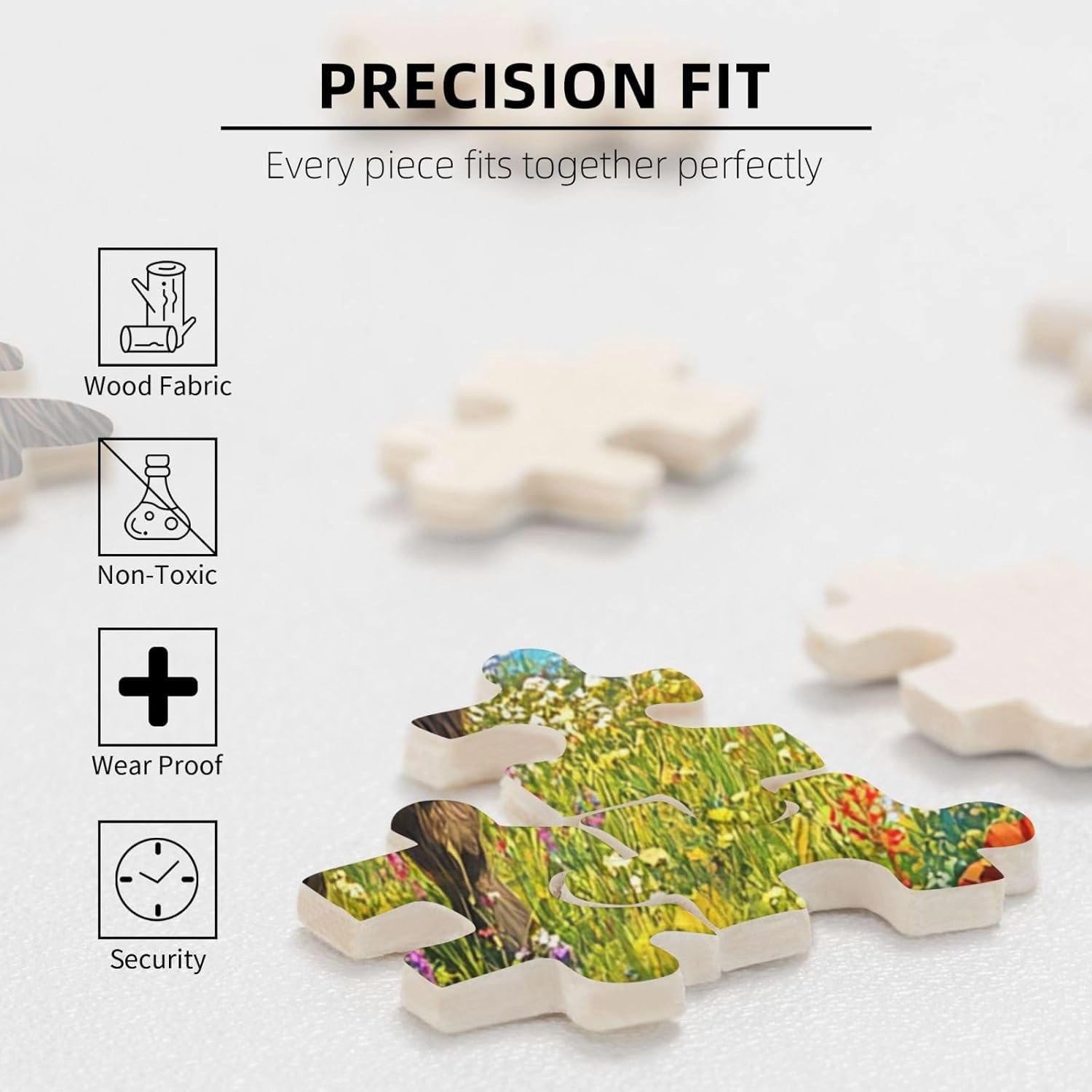 1000pcs Wooden Jigsaw Puzzle,Majestic Yak in Grassland,Stunningly Vibrant Colors,Rugged Stress Relief,Premium Cut,Ideal for Relaxation and Family Fun,Gifts for Family and Friends