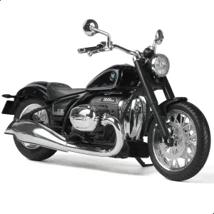 1/12 Motorcycle Model Toy for BMW R18 Alloy Die-cast Motorcycle Model for Welly No Assembly Required Mini Racing Moto Collection Gift for Adult （Black）