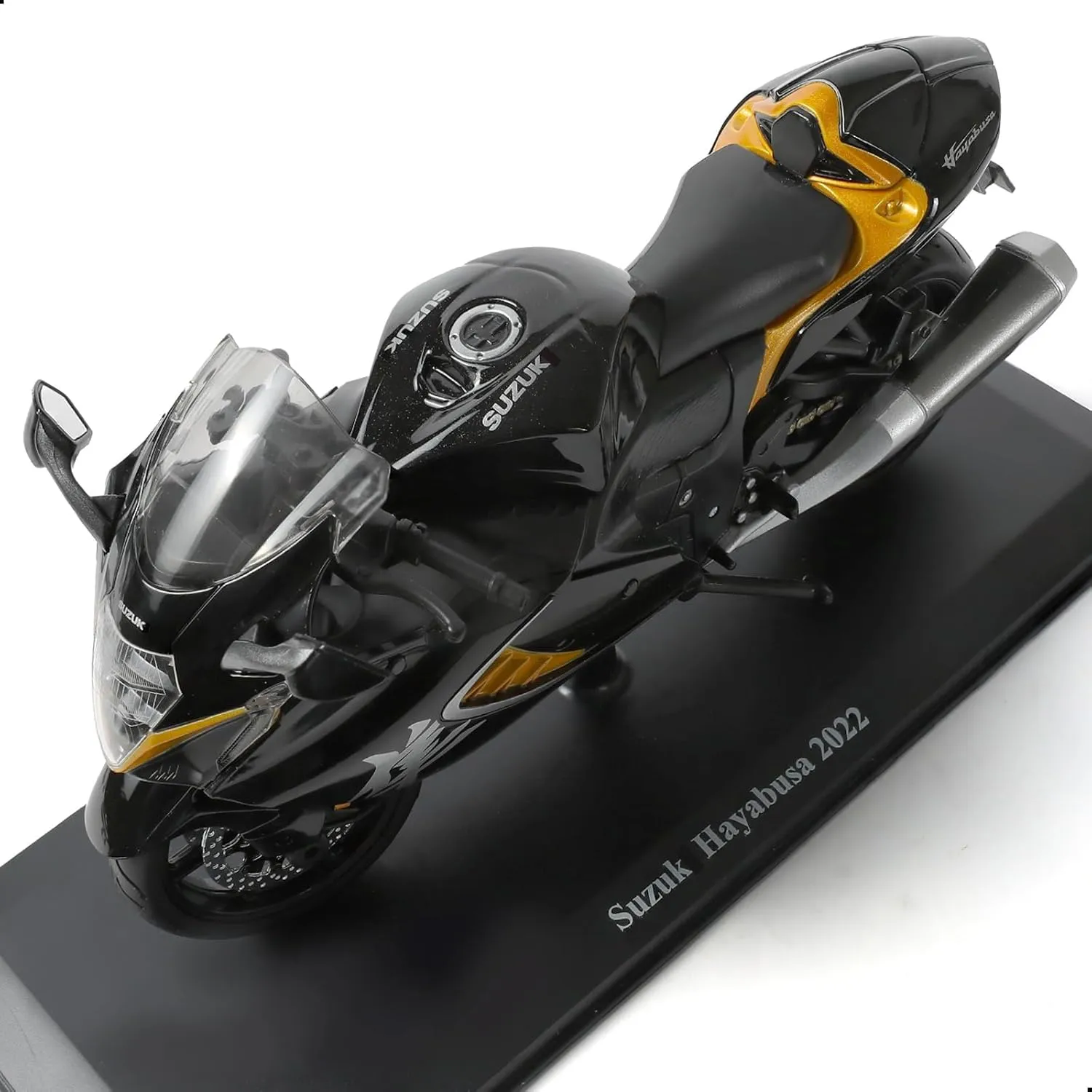 1:12 Motorcycle Model Toy for Suzuki Hayabusa Metal Die-cast with Plastic Motorcycle Model for Maisto No Assembly Required Mini Finished Moto Gift for Adult（Black）