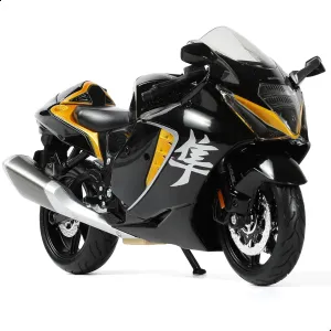 1:12 Motorcycle Model Toy for Suzuki Hayabusa Metal Die-cast with Plastic Motorcycle Model for Maisto No Assembly Required Mini Finished Moto Gift for Adult（Black）