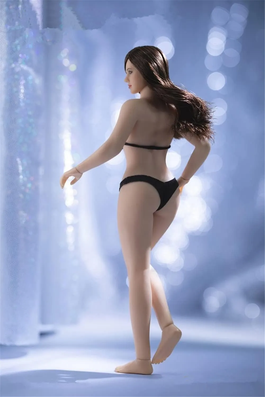1/12 Scale Female Action Figure,6inch Female TBLeague Super Flexible Pale Skin Plump Body Middle Bust Miniature Action Figure Collectible (T04A)