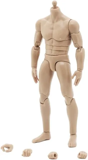 1/12 Scale Male Body,6inch Male Joint Flexible Soldier Miniature Action Figure Body Collectible (3pcs Waist)