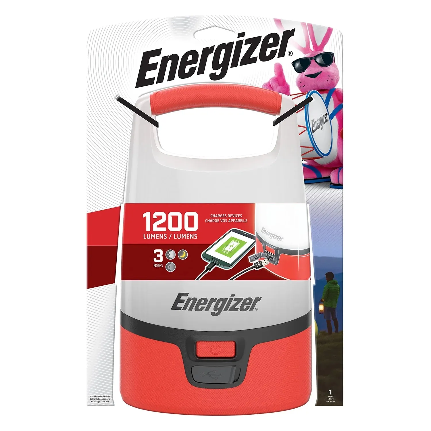 1200 Lumens Red LED USB Lantern - Powerful, Portable Lighting Solution