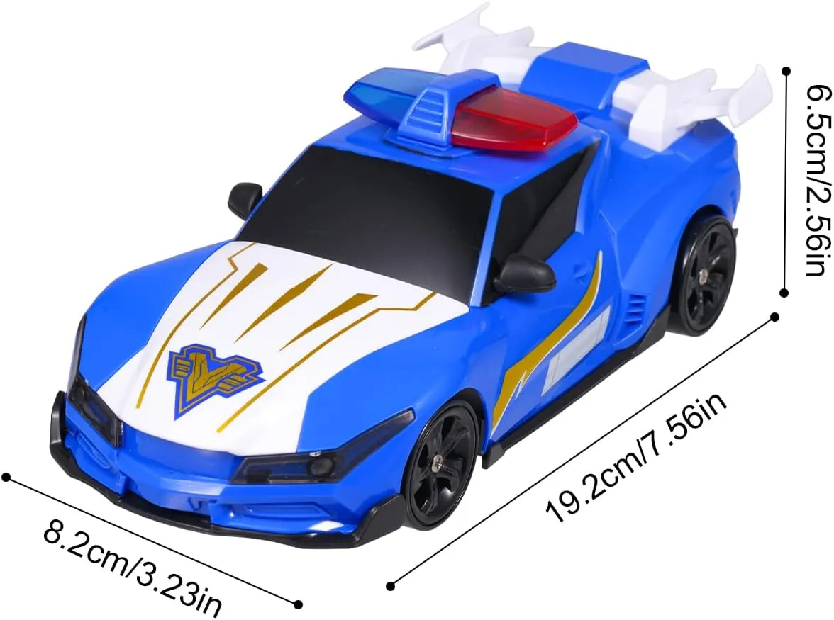 1:24 Scale RC Drift Car, 4WD Remote Control Police Car with LED Lights Drifting Tire, 2.4GHz RC Drift Racing Car Toy for Boys Girls Birthday Gift
