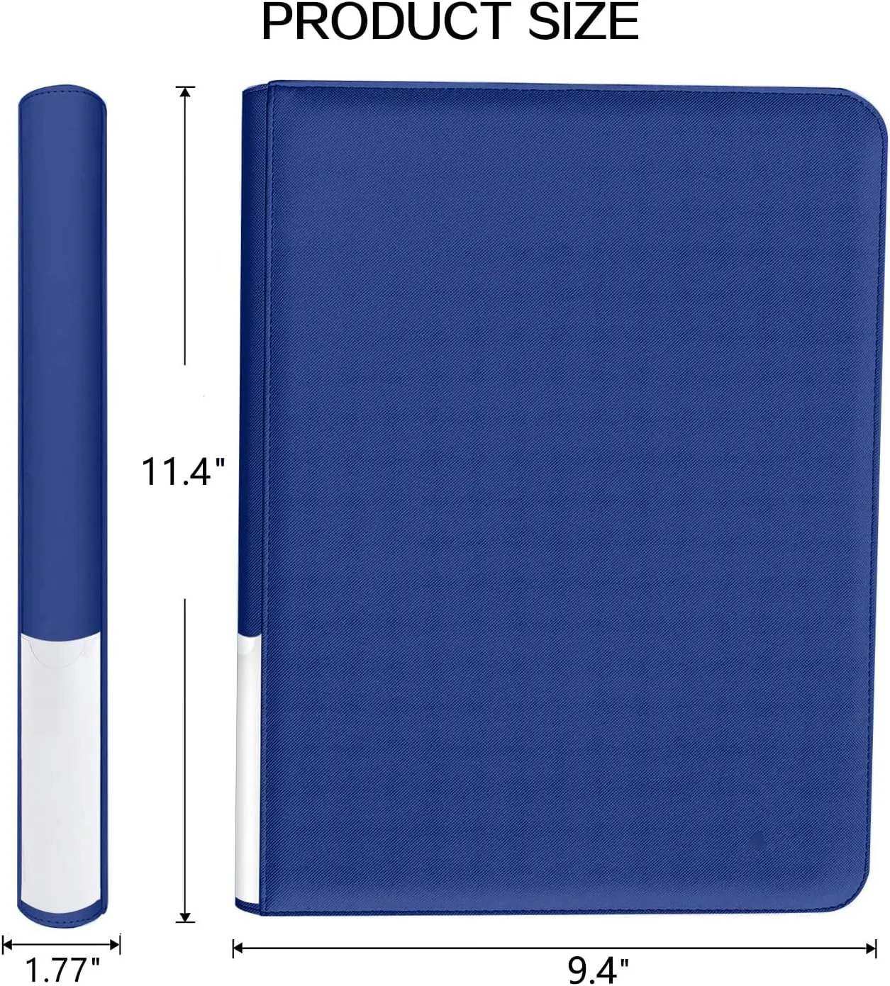 128Pockets Toploader Binder Holds Top Loaders, 4-Pocket Top Loaders Binder Album, Toploader Card Binder for 3" x 4" Rigid Card Holders, Ringless Toploader Storage Folder (Blue)