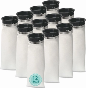 12 Pack 2.75 Inch 225 Micron Filter Sock Fits Waterbox, Eshopps, Fiji Cube Aquarium Models, and All 2.75" Filter Sock Holders