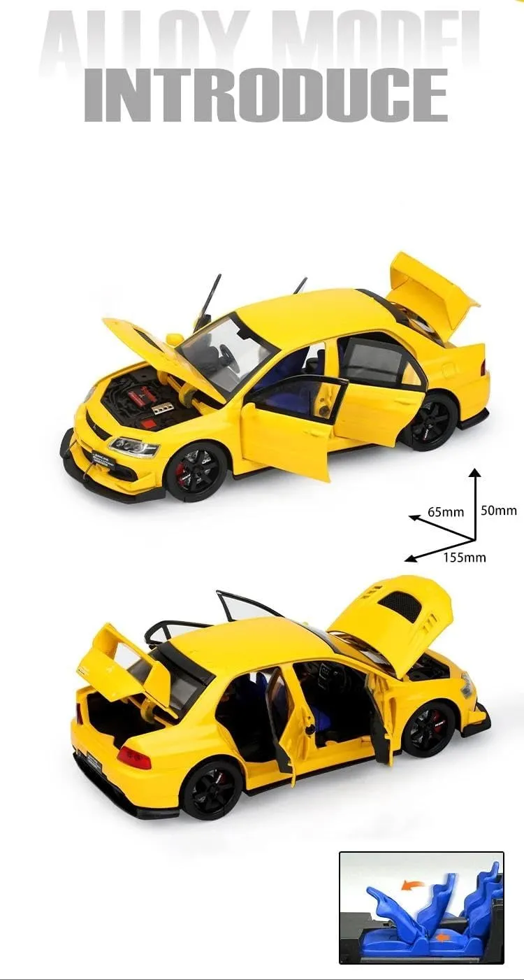 1:32 for Alloy Sports Car Model Diecasts Metal Racing Vehicles Car Model Kids Present(Yellow)