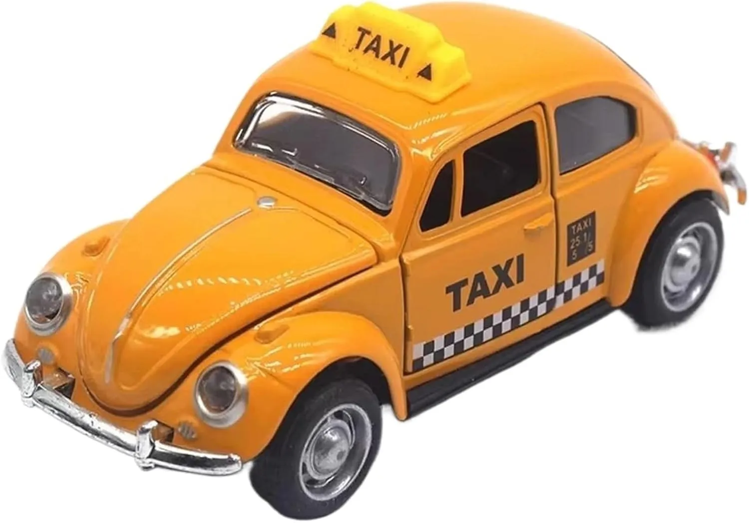 1:32 for Vintage Die-Cast Racing Car Metal Alloy, Manual Pull-Back, Suitable for Ages 3 ,Collectible Classical Car Present(Yellow)