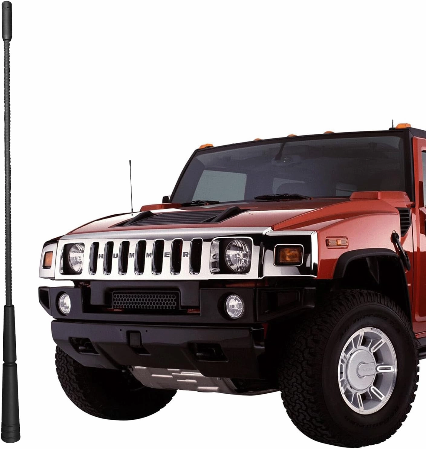 13 Inch Replacement Antenna Mast for Hummer H2 (2003-2009), Hummer H3 H3T (2006-2010), Hummer H2 H3 H3T Antenna, Flexible Rubber Antenna