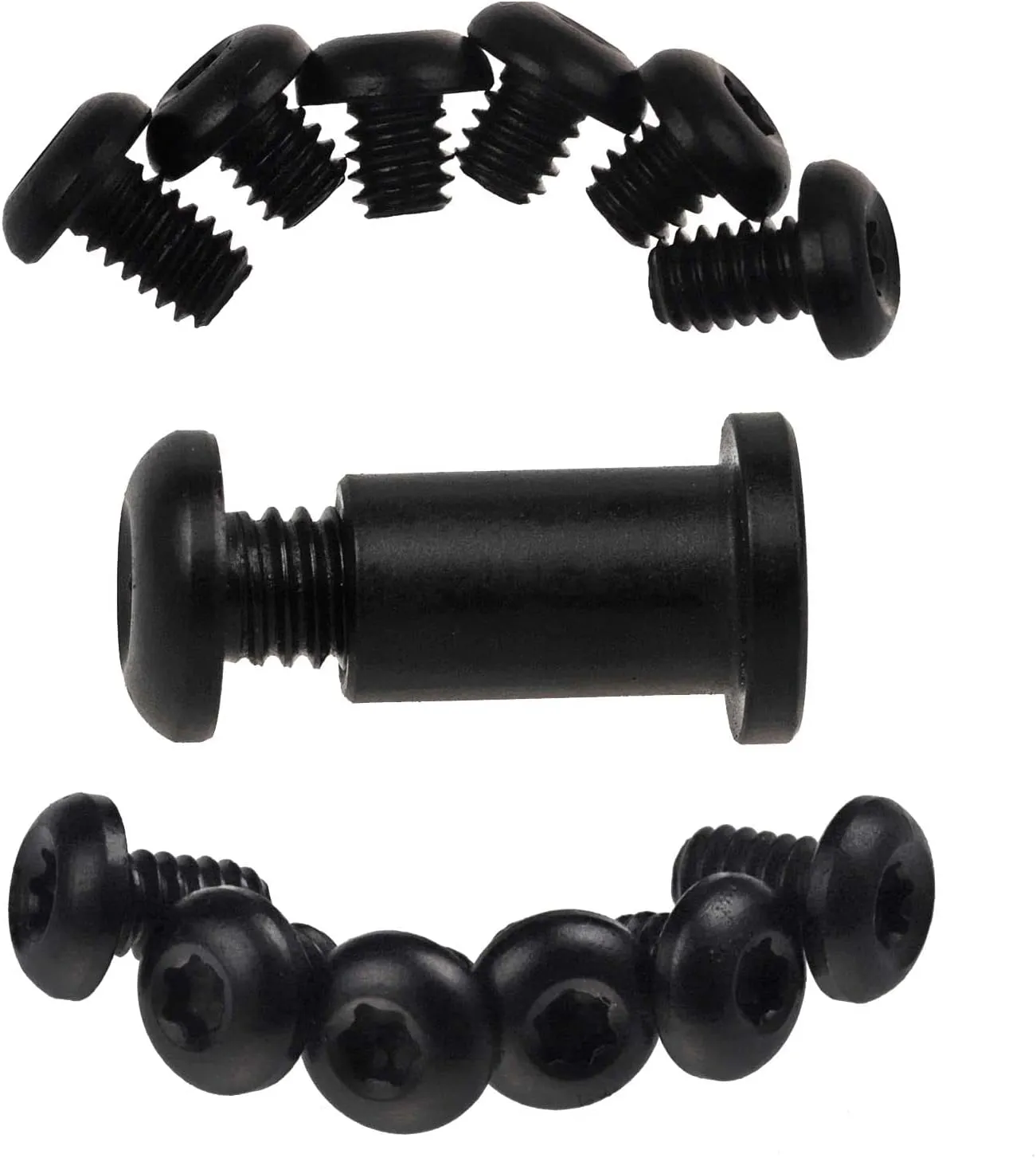 13Pcs Custom Titanium Alloy Torx Screw and Pivot Set for Benchmade 535 BUGOUT, Includes Handle and Pocket Clip Screws (Black)