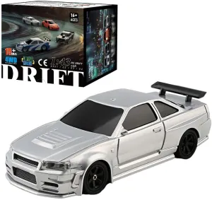 1/43 Scale 2.4G Full Proportional RC Electric Mini Racing Drift Car Model with Lights Kit (RTR Version)