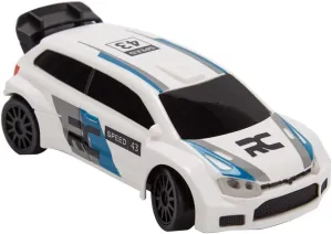 1:43 Scale RTR Drift RC Car – 2.4GHz Full Proportional Electric Racing Car with Gyro & Linked Light System, Mini High-Speed Drift Vehicle Model – White Rally Car 1 RTR Model for Adults
