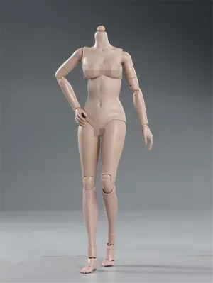 1/6 Scale Female Body, Suntan Skin Girl Flexible Half-Seamless Action Figure Body Doll Collectible (Mid Bust)