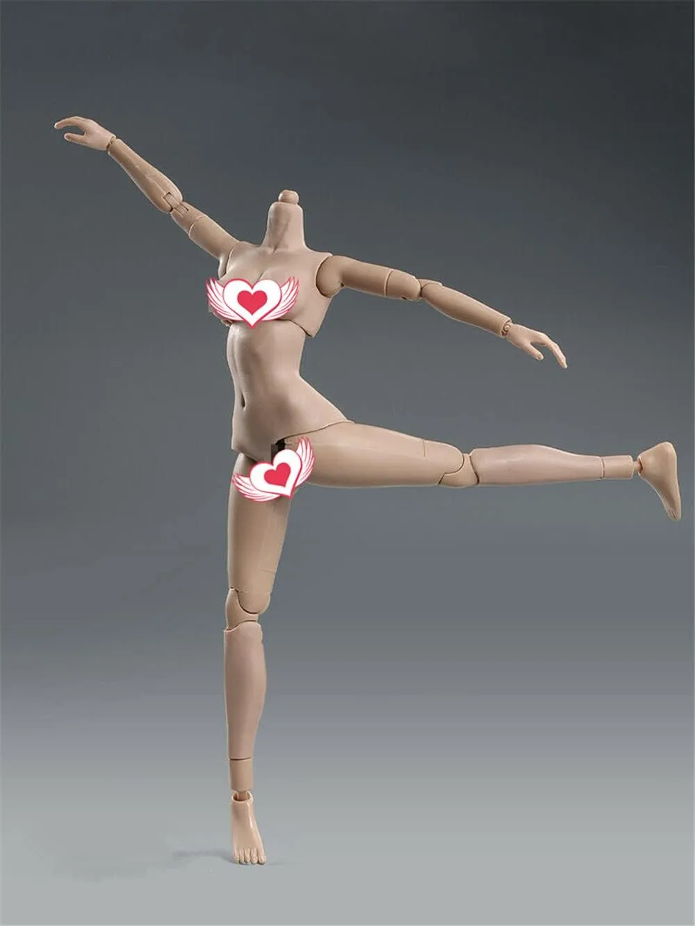 1/6 Scale Female Body, Suntan Skin Girl Flexible Half-Seamless Action Figure Body Doll Collectible (Mid Bust)