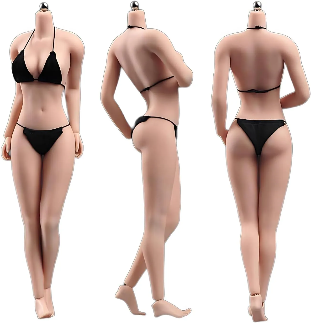 1/6 Scale Female Body,12inch Asian Girl Type Seamless Figure Body Super Flexible Large Bust Miniature Action Figure Collectible (Normal Skin AB003S)