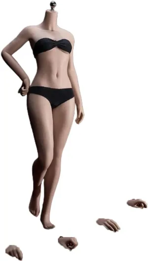 1/6 Scale Female Super Flexible Seamless Figure Body Steel Bone Well-Proportioned Small Breasts 12 Inch Collectible Action Figures with Suntan Skin(PLSB2021-S47A)