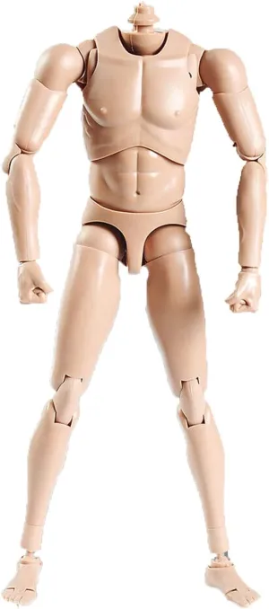 1/6 Scale Male Body, Male 12inch Flexible Muscular Action Figure Body Wide Shoulder Miniature Doll Collectible (B)