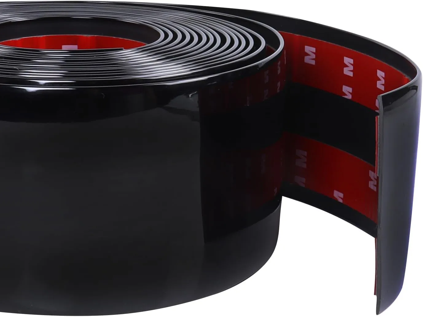 16FT Automotive Trim Molding Glossy Black 2-3/4"(70mm) Wide Heavy-Duty Car Side Moldings(Self Adhesive) UV Protected Scratch-Proof Decorative for Truck RV Body Side Door Window Bumper