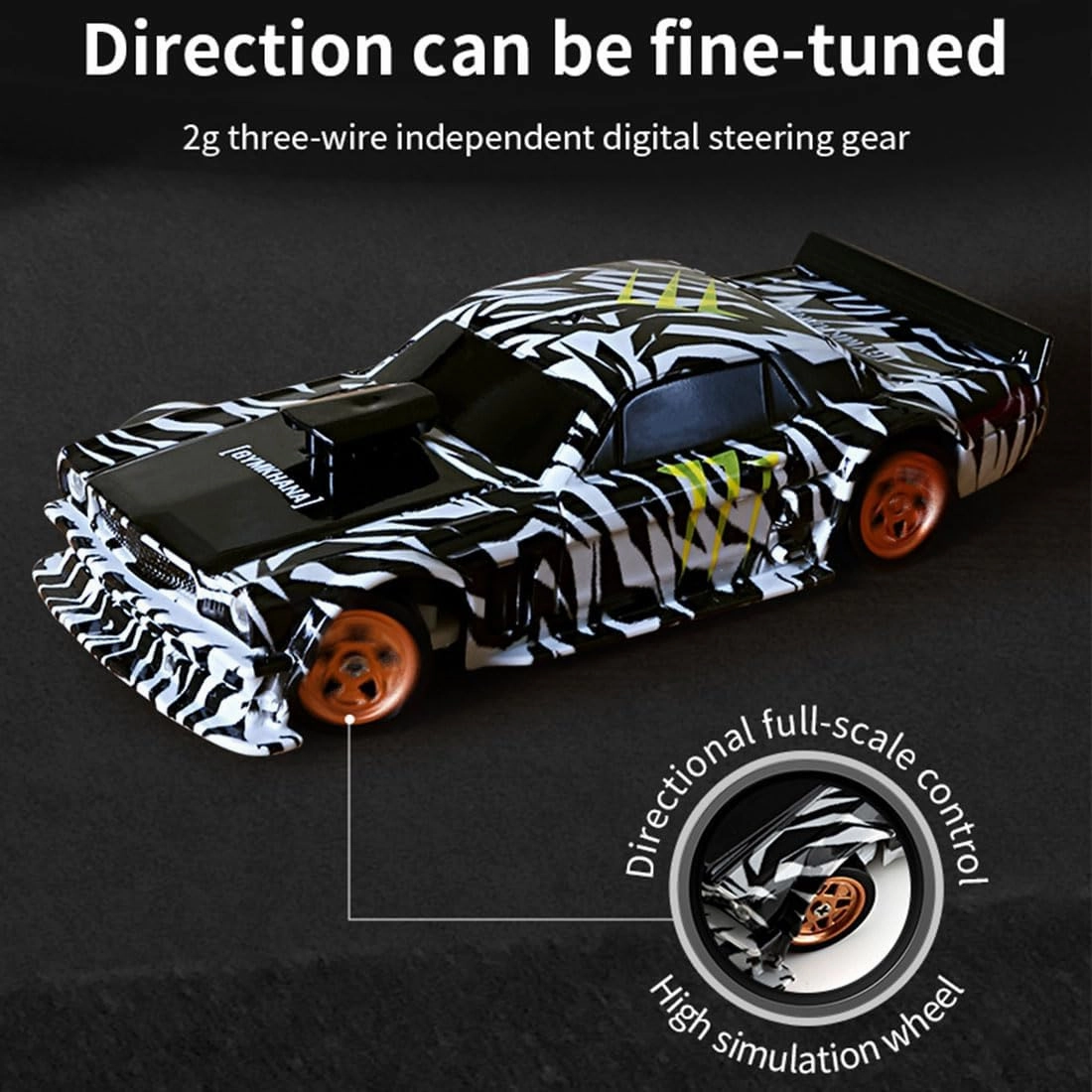1/43 RC Drift Car for Adults, 2.4G Mini Remote Control Racing Car, 4WD Electric Sport Model With Lights - High Speed RTR Vehicle Gift, Type 1