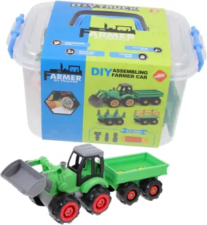 1set Assembling Transport Car for Boys and Girls Educational Plaything Storage Box Disassembly Develops Imagination Practical Skills Birthday Boy Girl