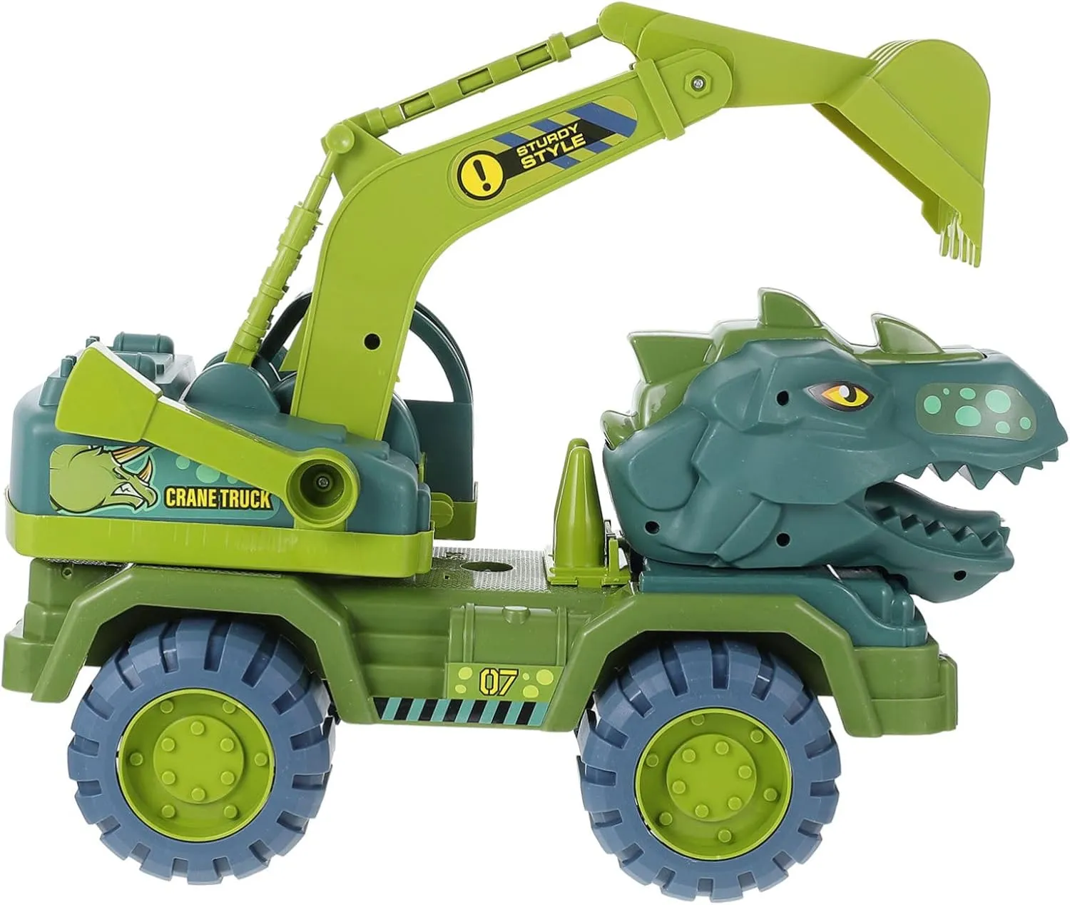 1set Pull-Back Dinosaur Excavator Toy Cartoon Vehicle for Boys and Girls Construction Fun for Birthdays and Everyday Play Safe and Energy-Saving Design