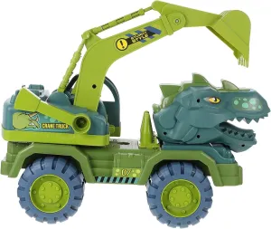 1set Pull-Back Dinosaur Excavator Toy Cartoon Vehicle for Boys and Girls Construction Fun for Birthdays and Everyday Play Safe and Energy-Saving Design