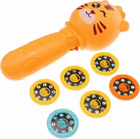 1set Boys and Girls Flashlight Projector Toy Musical Early Education Projector for Bedtime Fun Patterns for Learning and Imagination Boys and Girls Toy for Cognitive Development