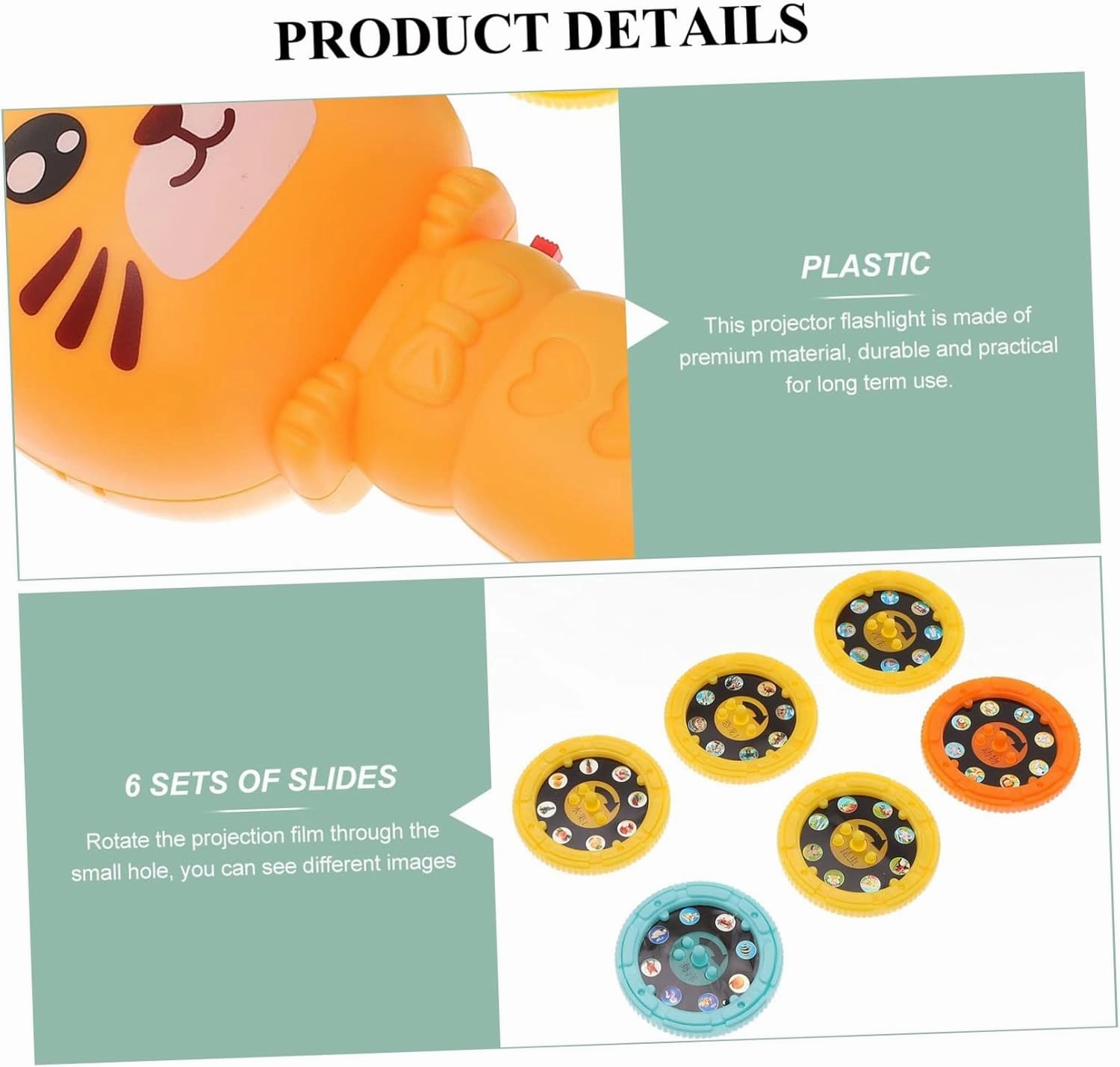 1set Boys and Girls Flashlight Projector Toy Musical Early Education Projector for Bedtime Fun Patterns for Learning and Imagination Boys and Girls Toy for Cognitive Development