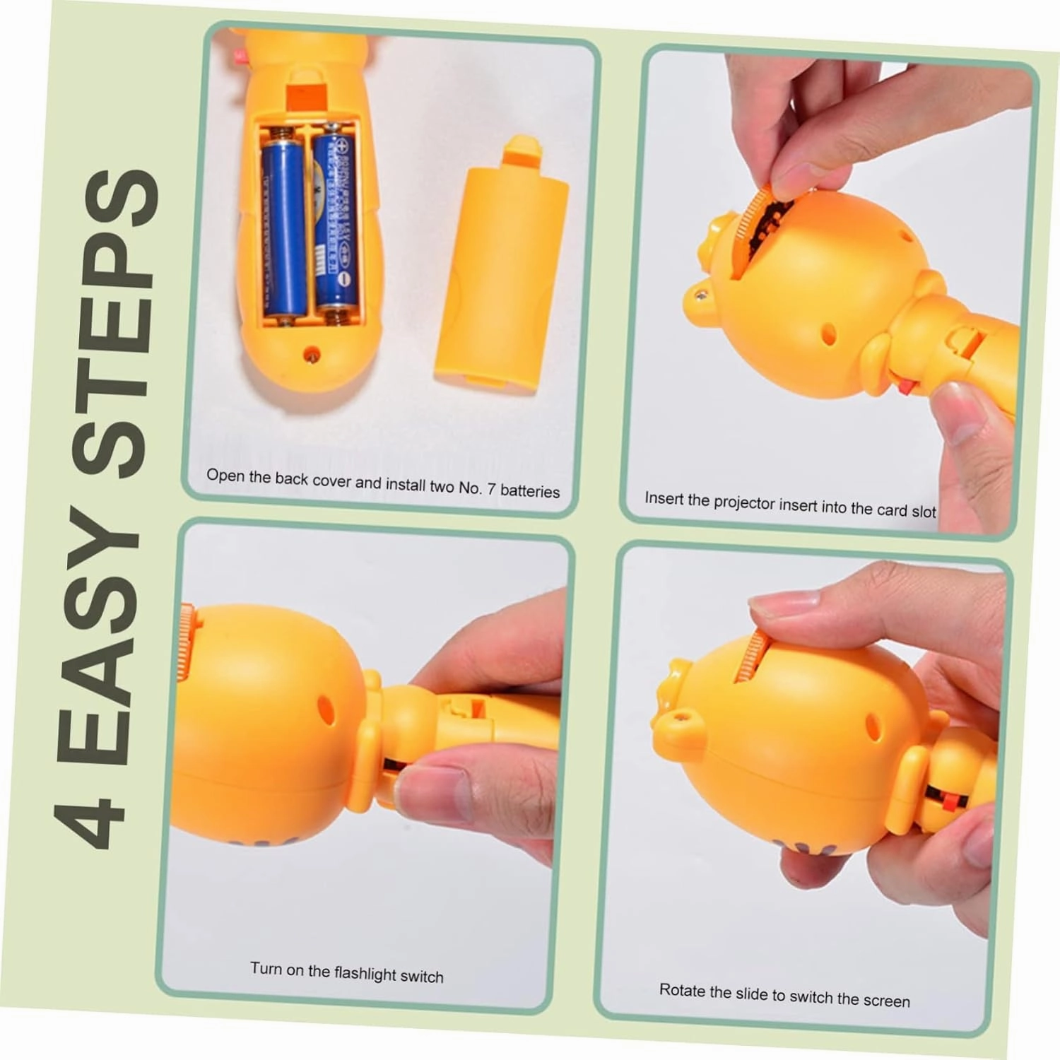 1set Boys and Girls Flashlight Projector Toy Musical Early Education Projector for Bedtime Fun Patterns for Learning and Imagination Boys and Girls Toy for Cognitive Development
