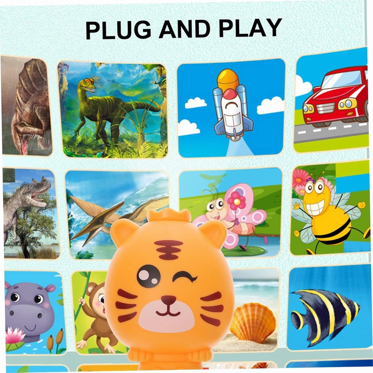 1set Boys and Girls Flashlight Projector Toy Musical Early Education Projector for Bedtime Fun Patterns for Learning and Imagination Boys and Girls Toy for Cognitive Development