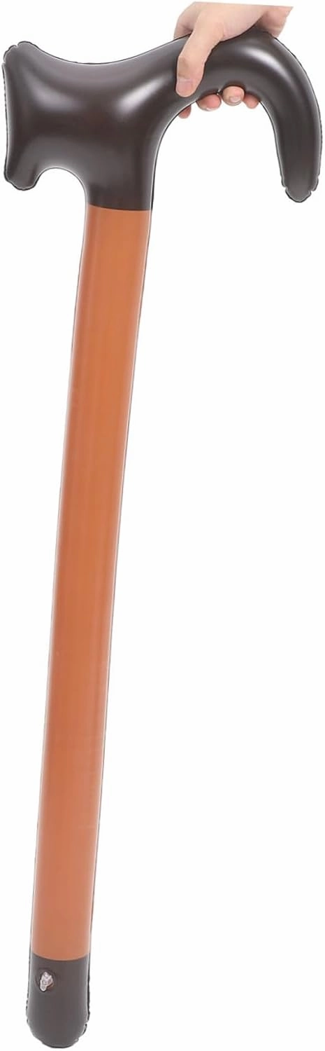 1set Inflatable Crutch Balloon Toy Creative Walking Aid Prop for Halloween Parties Stage and Pool Fun Lightweight PVC Design Quick Inflate Party Favor