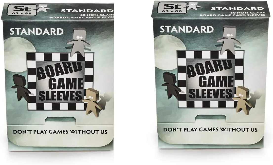 2 Packs Arcane Tinmen Non-Glare Board Game Sleeves 50 ct Standard Size Card Sleeves Individual Pack