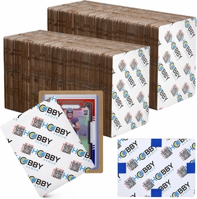 200 Pack Trading Card Shipping Protector by Hobby Armor, 3.5" x 4.5" with Rounded Corners, Vibrant Multi-Color Card Protector to Guard Cards From Dings, Premium Lightweight Cardboard Shipping Supplies