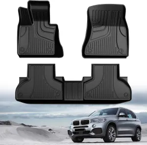 2014-2017 2018 X5 Floor Mats: AOMSAZTO All Weather Floor Mats Custom Fit 2014-2018 BMW X5(F15) / BMW X6 (F16) 2015-2019 Anti Skid Floor Liners, Black