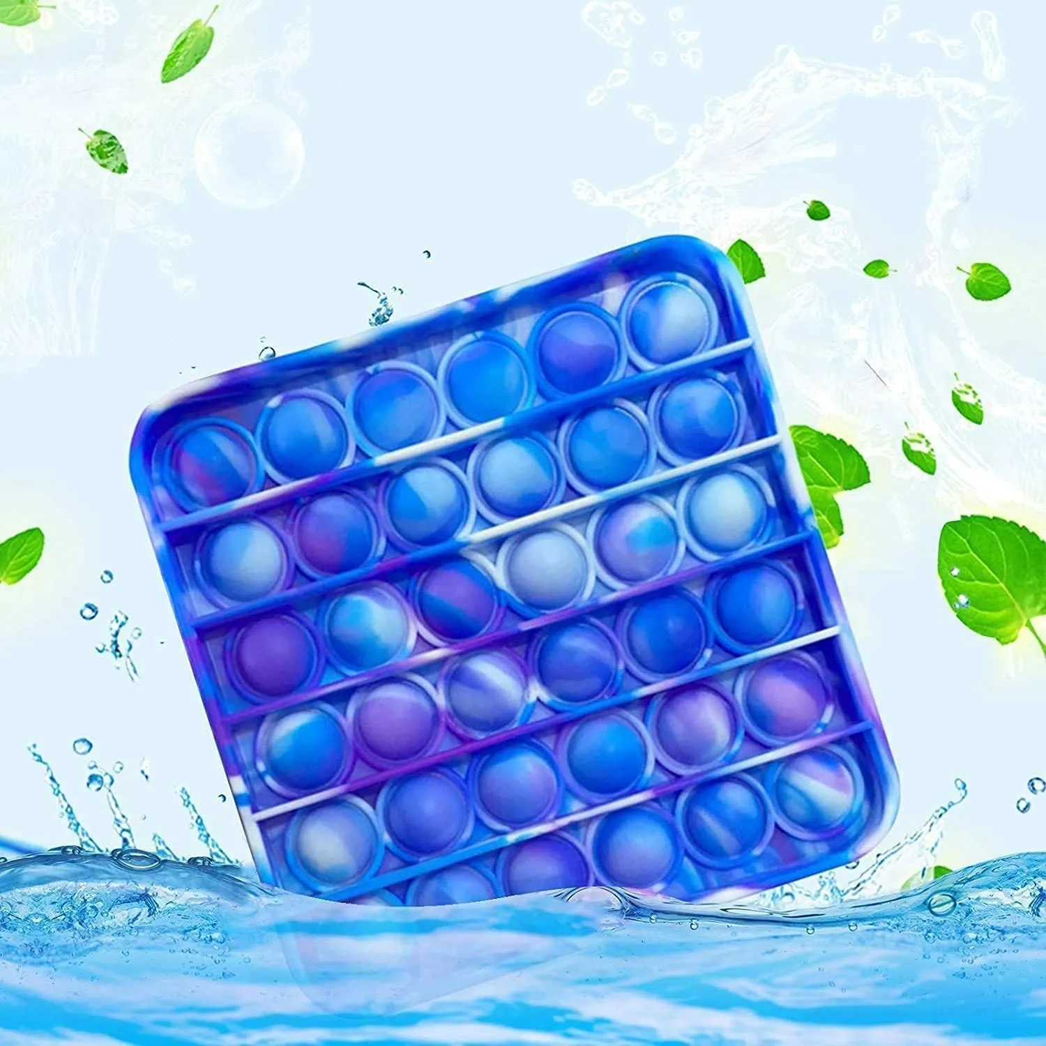 20pcs Random Silicone Tie-dye Push pop Bubble Fidget Toy, Autism Special Needs Stress Reliever, Squeeze Sensory Tools to Relieve Emotional Stress for Kids Adults，Party Toys