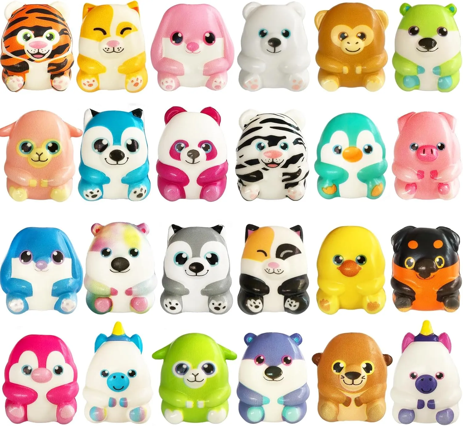 24 Pcs Party Favors Filled with Squishy Toys,Jumbo Slow Rising Squishies Toys,Soft Kawaii Animal Squishy Toys for Birthday Goodie Bag Stuffers,Pinata Stuffers,Classroom Prizes,Carnival Prizes