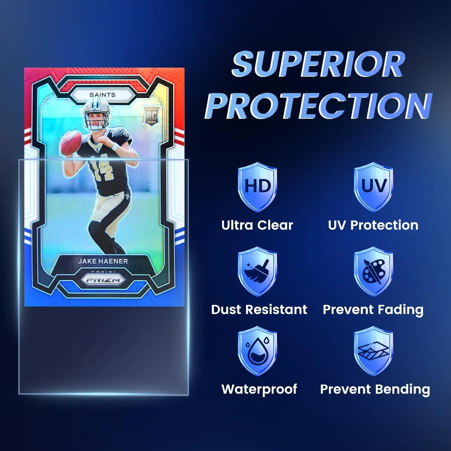 2400 Counts Card Sleeves, Penny Sleeves for Trading Cards, Baseball Card Sleeve, Clear Trading Card Sleeve, Soft Plastic Card Protector Sleeve for Sports, Football, Game Cards, MTG