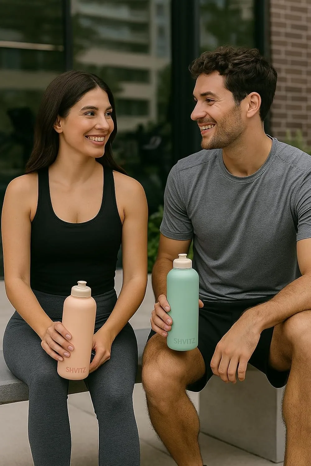 24oz Sports Water Bottle - Soft-Touch Squeezable, Spill-Resistant Design with One-Handed Drinking Spout - BPA Free Fitness Bottle for Gym & Workouts (Carbon)