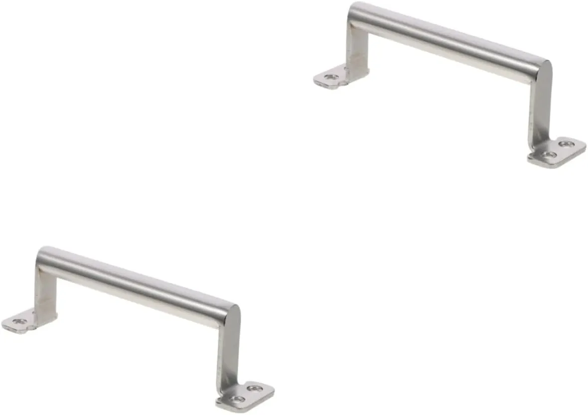 2pcs Pull Handles for Cabinet Stainless Steel Drawer Knobs Sleek Design for Kitchen Closet Dresser No Sharp Edges Comfortable Grip